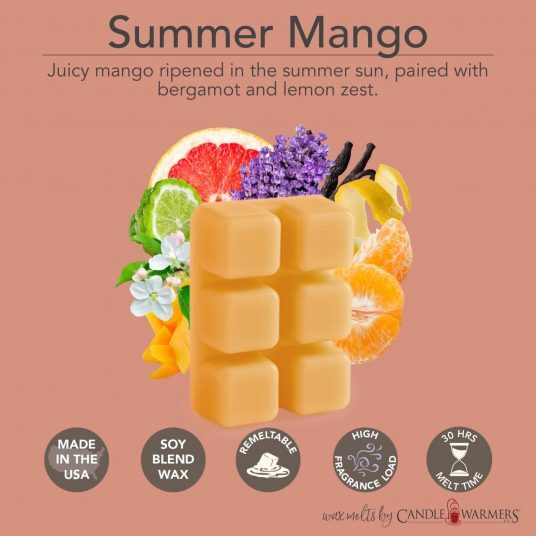 Cire parfumée – Mangue estivale – 70,9 g de Candle Warmers — présentation de la cire et de ses notes parfumées