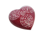 Coeur gravé mandala pierre savon – vue du produit