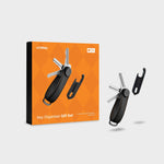 Coffret Crazy Horse et outil multifonction Orbitkey — organiseur noir à surpiqûres orange, outil noir et boîte cadeau