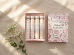 Coffret de quatre laits de bain – 4 × 75 g de Dot & Lil – présentation du produit