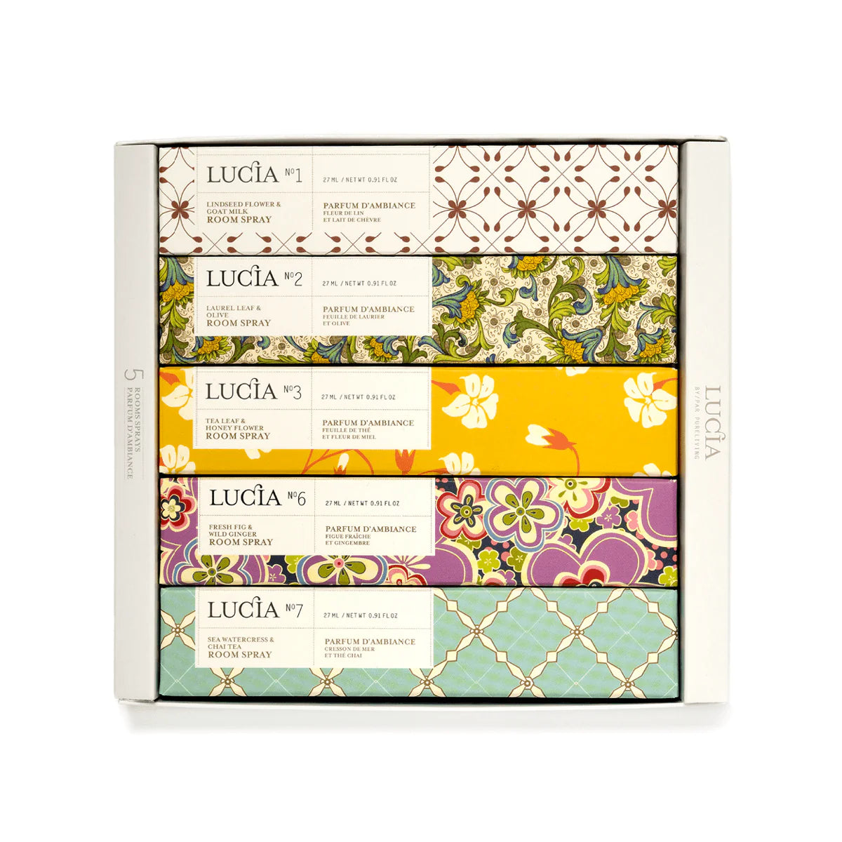 Coffret découverte Lucia – 5 parfums d’ambiance