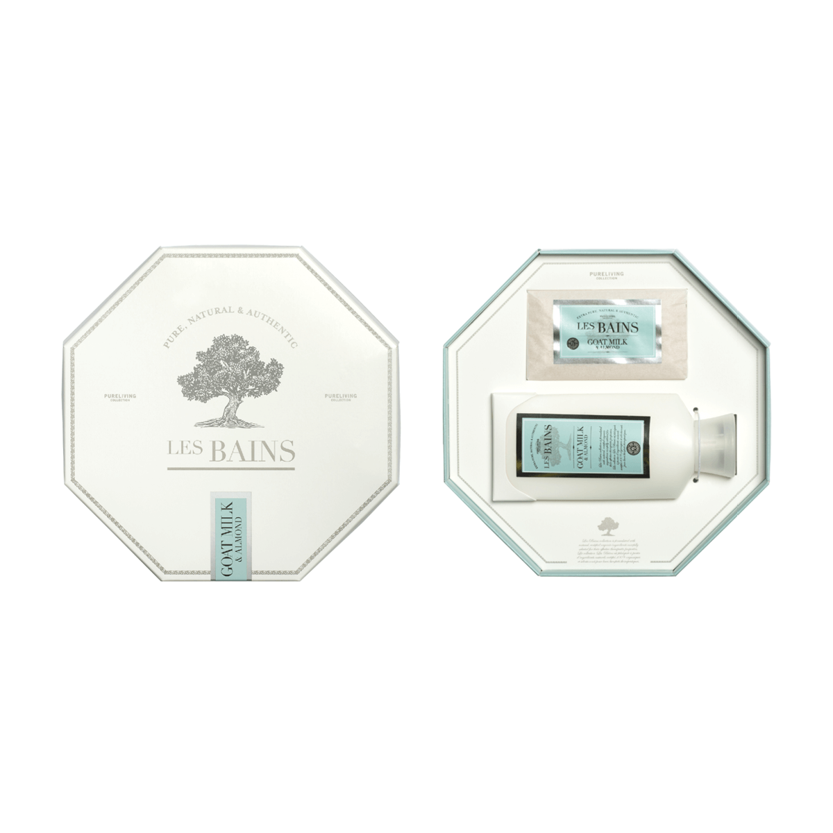 Coffret lait et savon Les Bains – Lait de chèvre et amande