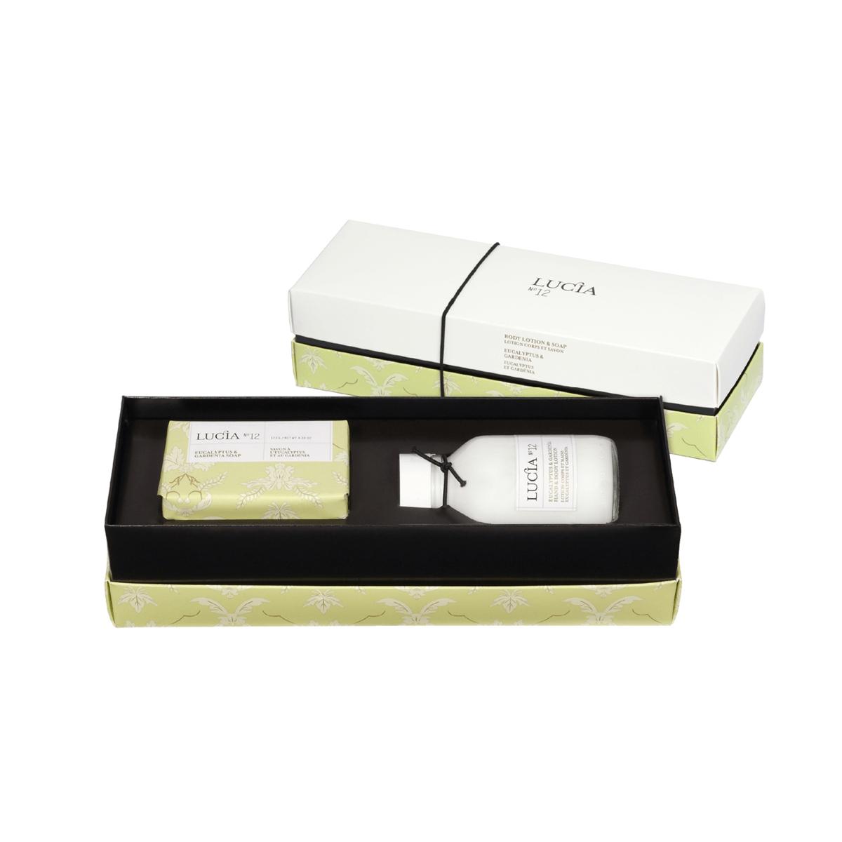 Coffret lotion et savon Lucia – Eucalyptus et gardénia