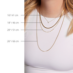 Guide des dimensions pour collier pendentif Clemence – argenté de Mia