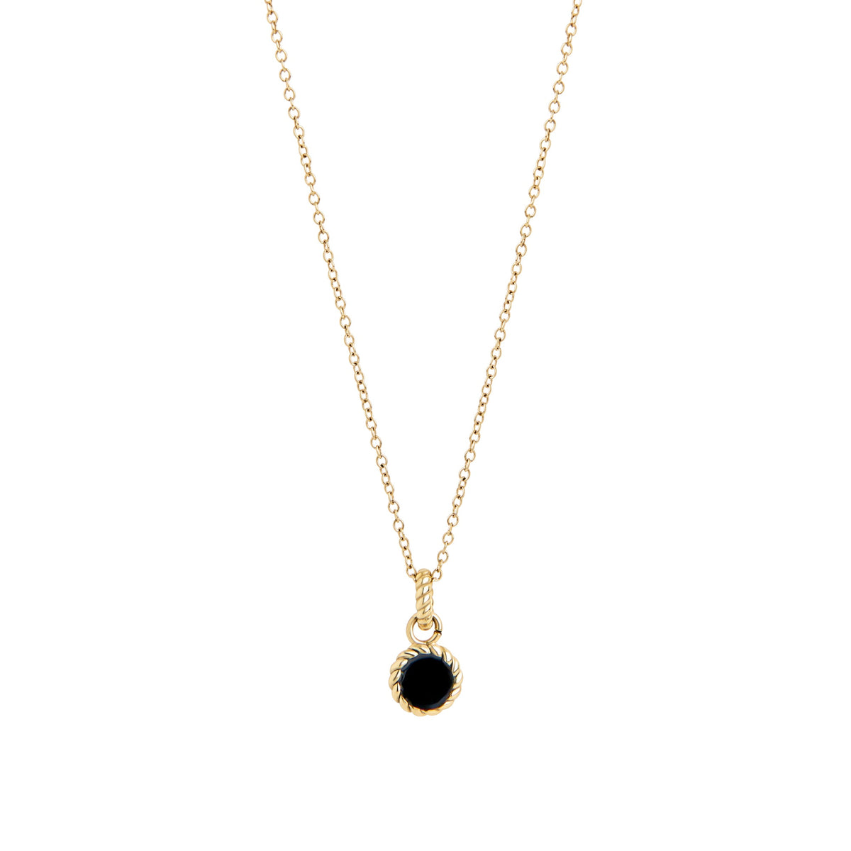 Collier pendentif Ines de Mia, fini doré et noir