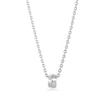 Collier pendentif Samira de Mia, fini argenté