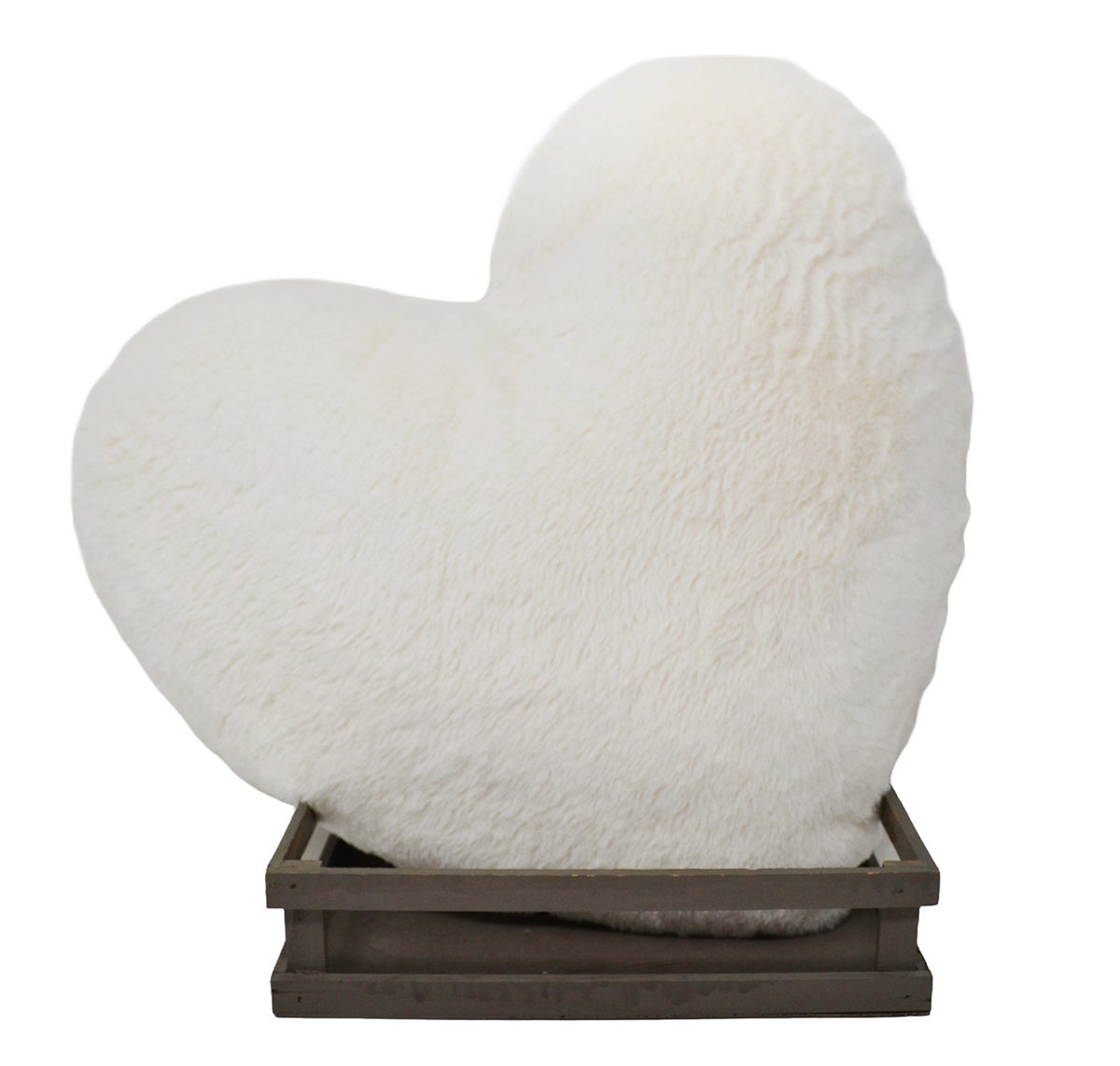 Coussin coeur blanc – vue du produit