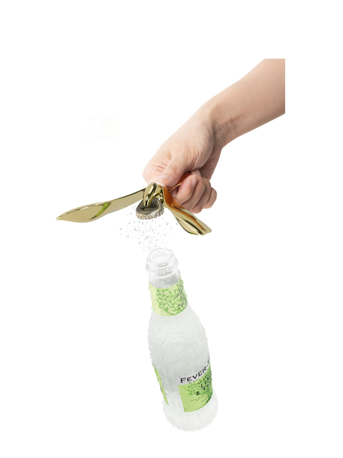 Décapsuleur à balancier Tipsy Umbra – Laiton – présentation en situation