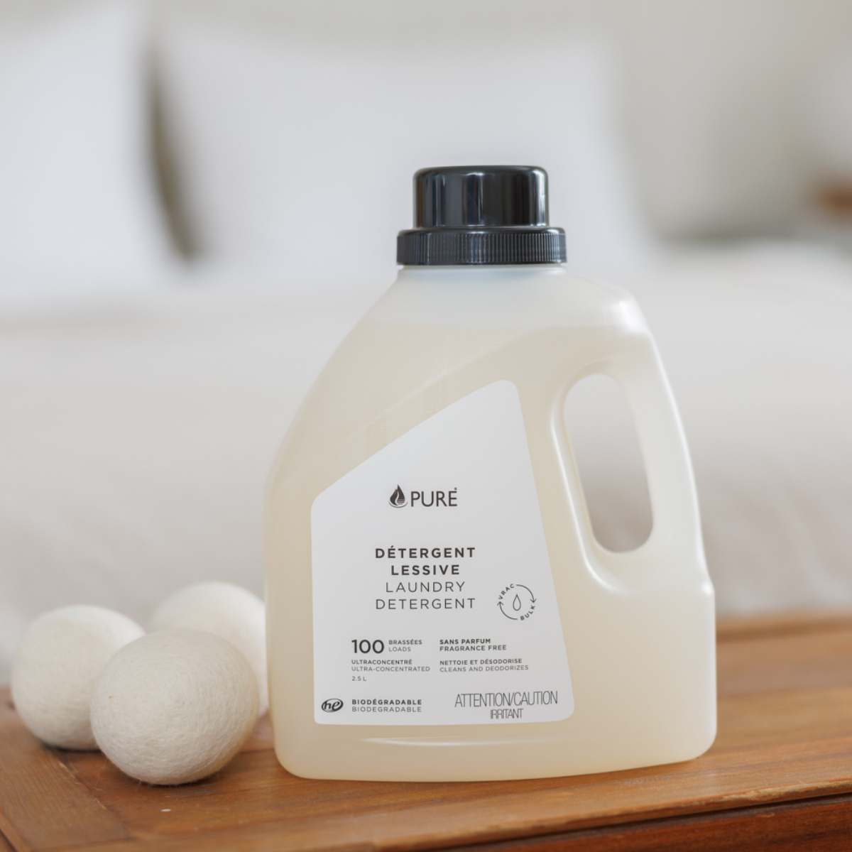 Détergent à lessive Pure – Sans parfum – 2,5 L — présentation du produit