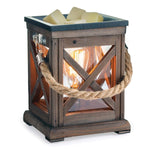 Diffuseur de cire lumineux – Lanterne en bois et corde de Candle Warmers