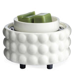 Diffuseur de cire ventilé – Relief perlé blanc de Candle Warmers