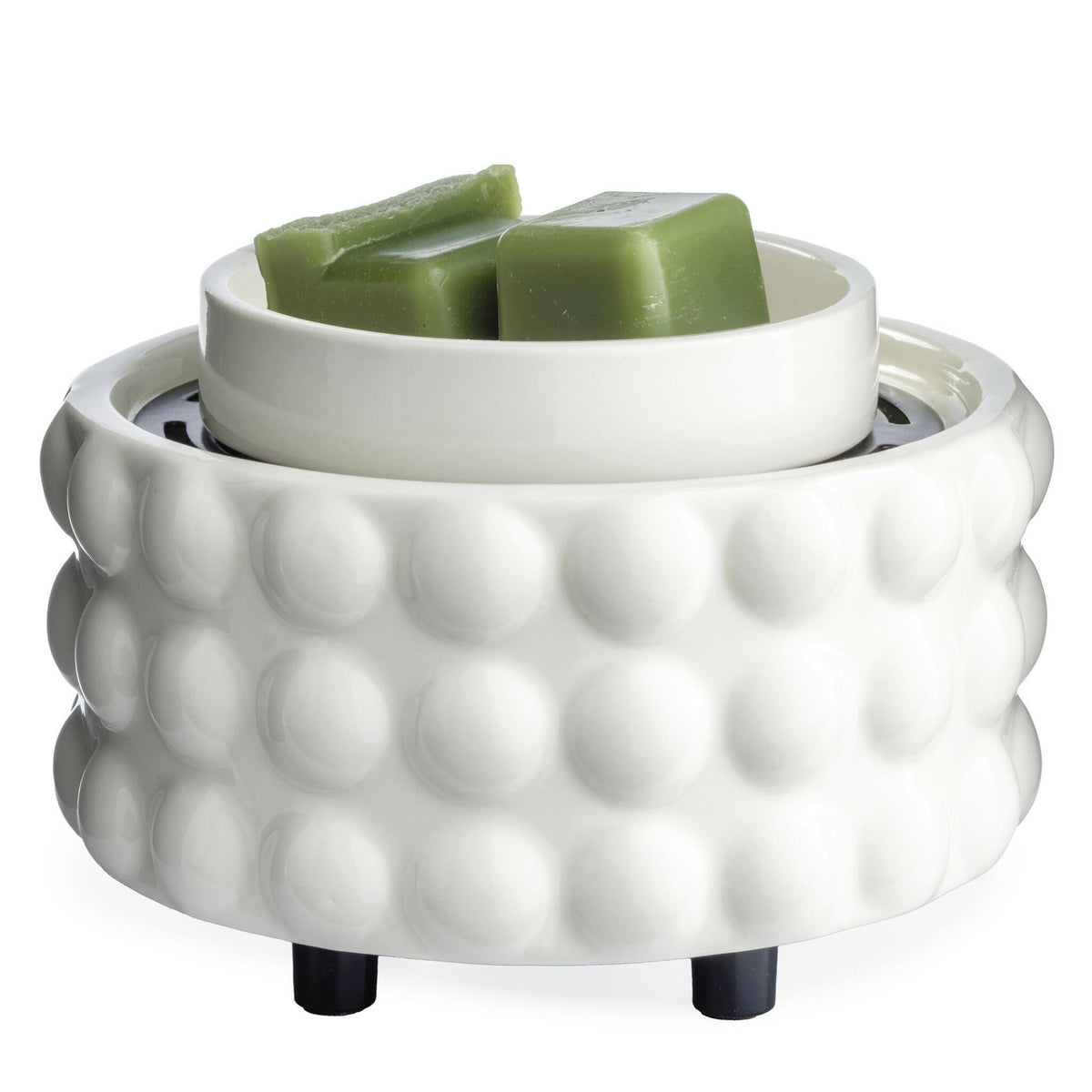 Diffuseur de cire ventilé – Relief perlé blanc de Candle Warmers