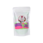 Sachet de sel de bain moussant Licorne Mulâne, avec couches de couleurs visibles