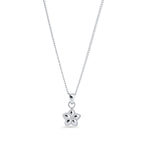 Collier argenté avec pendentif en fleur