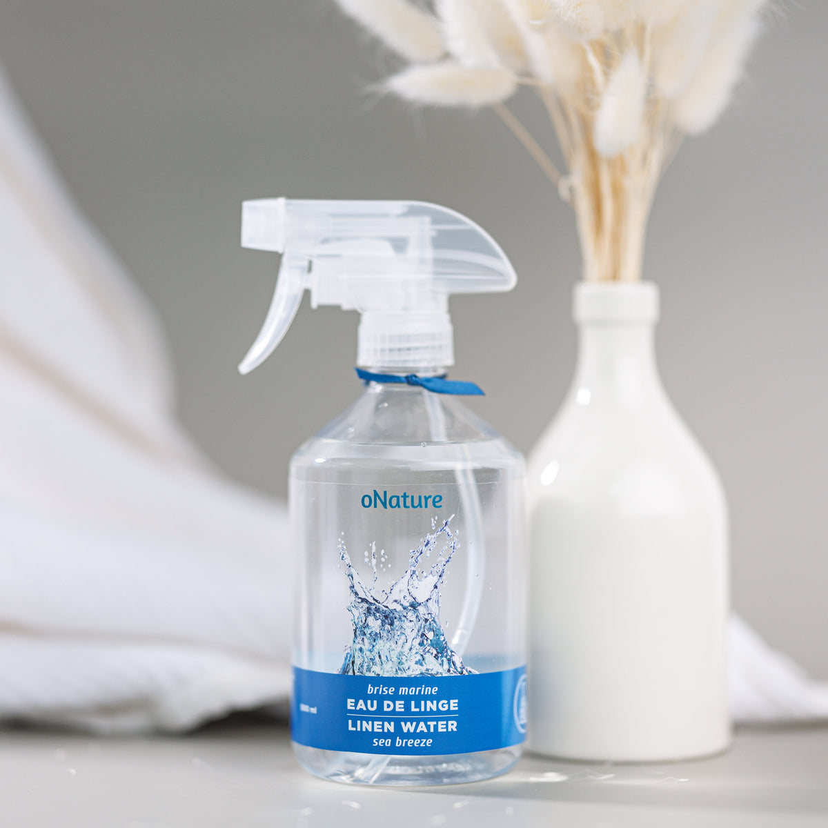 Eau de linge oNature – Brise marine – 500 ml — présentation du produit