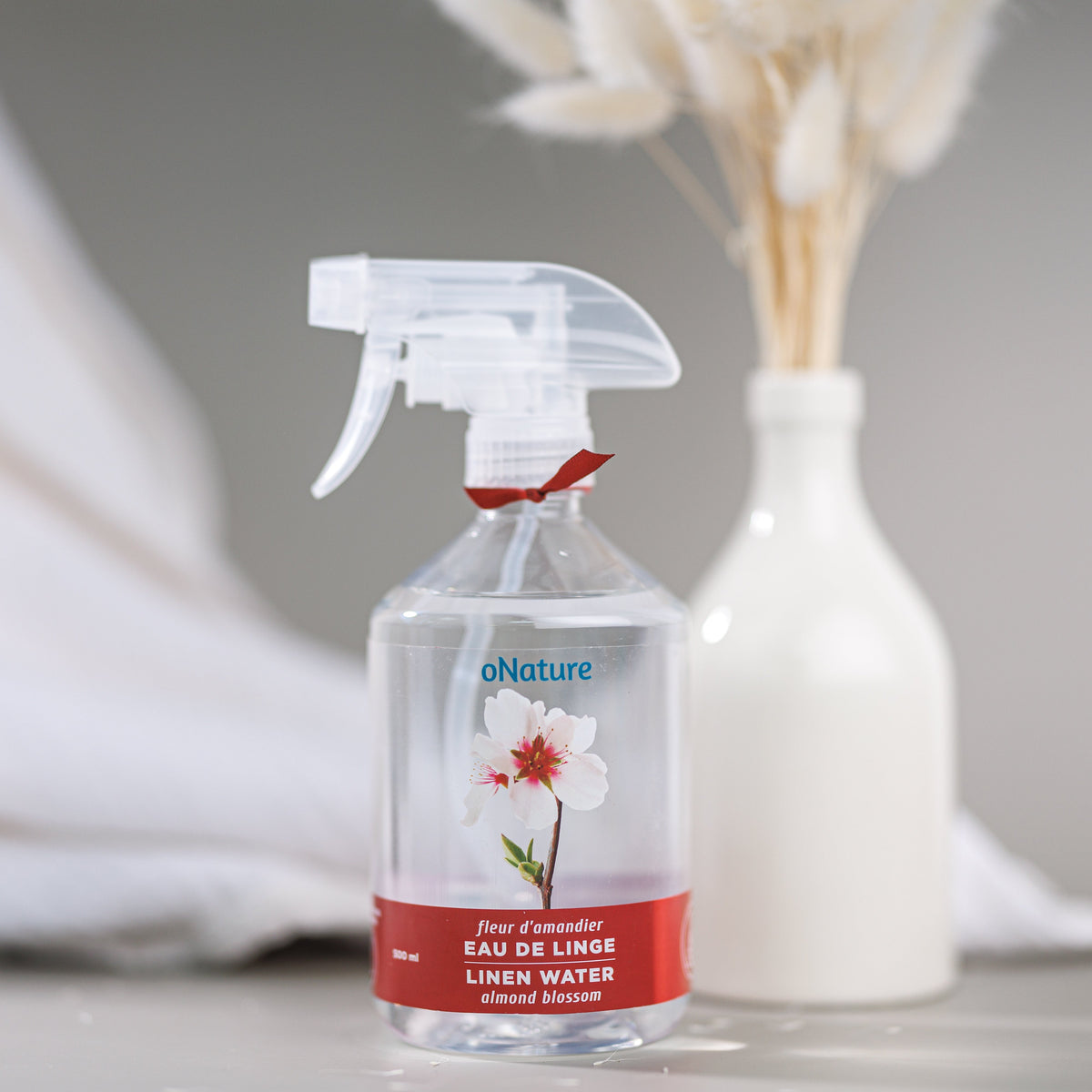 Eau de linge oNature – Fleur d’amandier – 500 ml — présentation du produit
