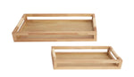Ensemble de 2 plateaux de service en bois