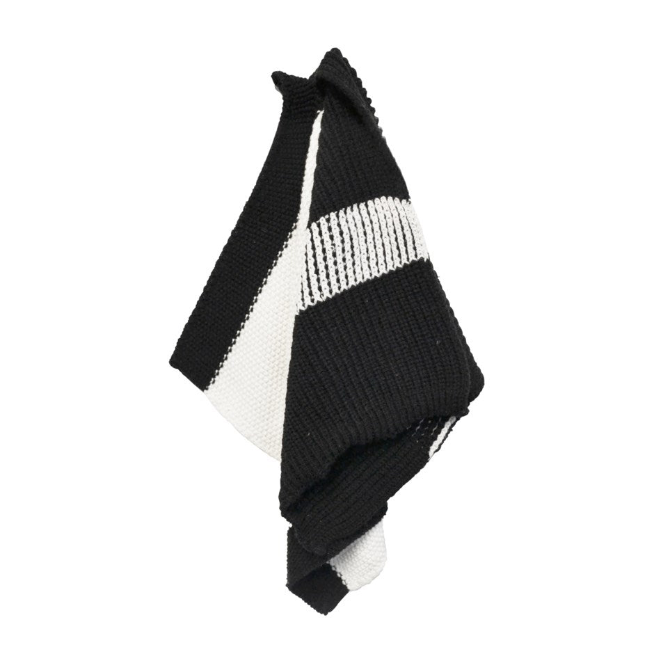 Ensemble de 2 torchons noirs et crème