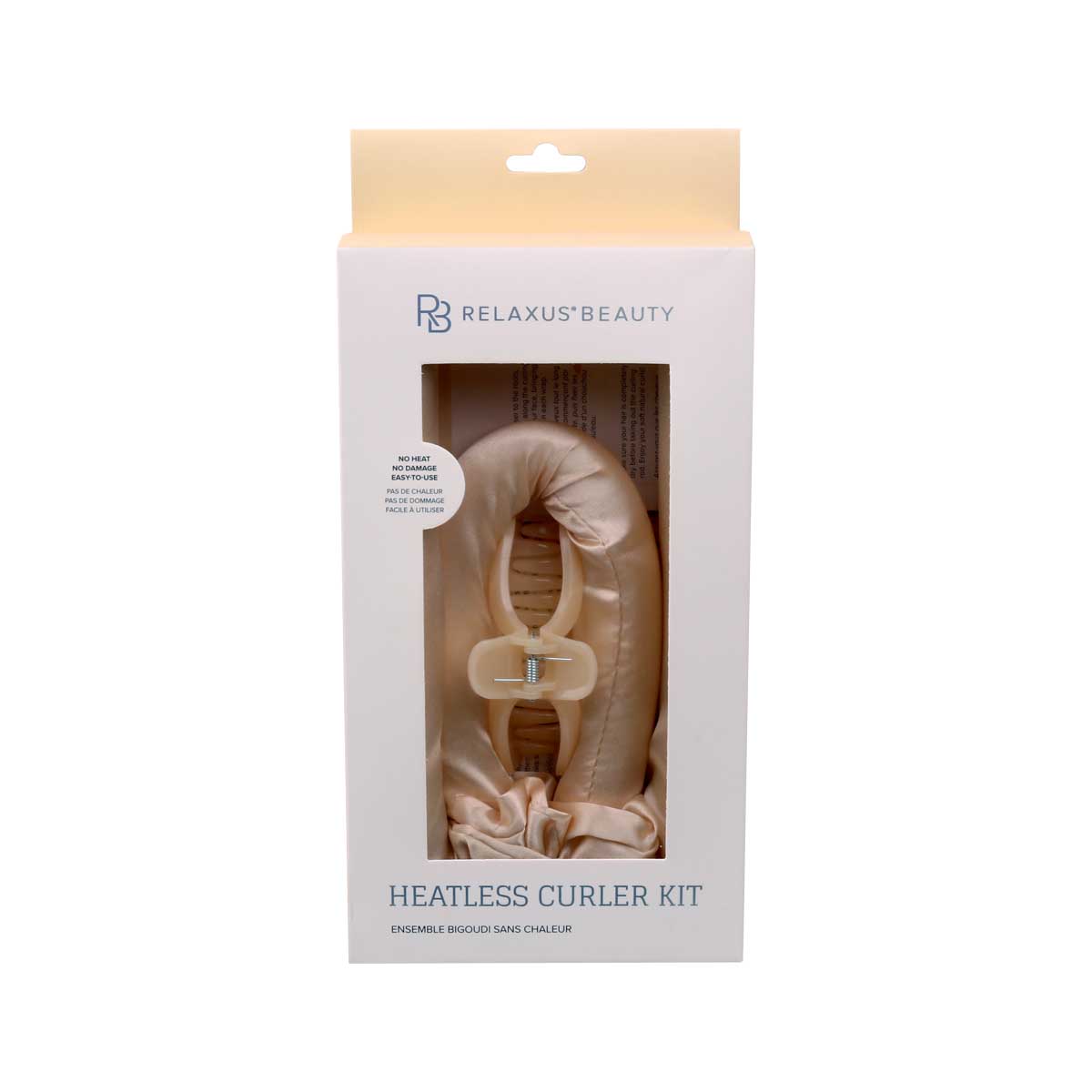 Ensemble de bouclage sans chaleur Relaxus champagne dans son emballage
