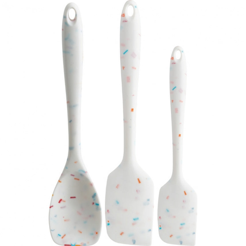 Ensemble de trois spatules en silicone blanc Confetti Trudeau