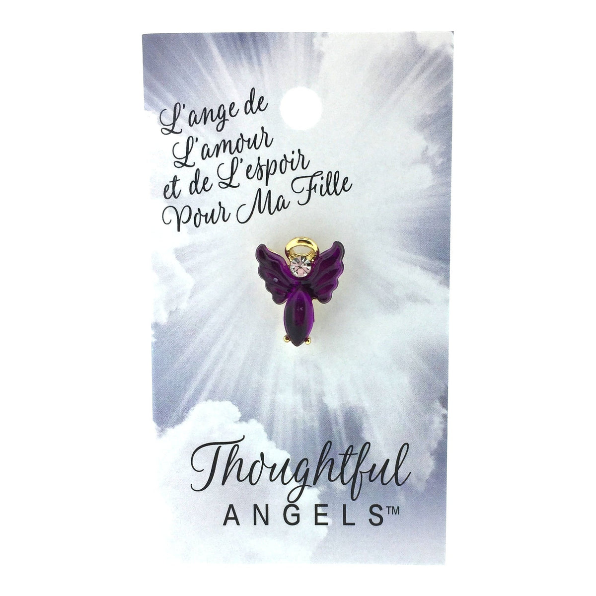 Épinglette « Amour et espoir pour ma fille » de la collection Thoughtful Angels.