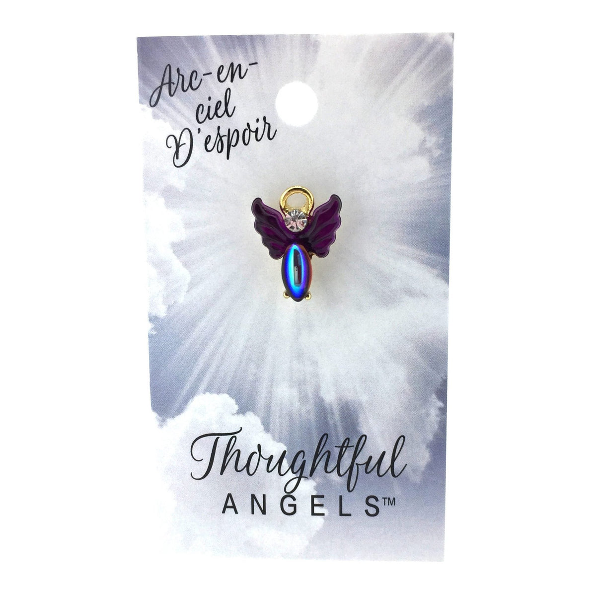 Épinglette « Arc-en-ciel d’espoir » de la collection Thoughtful Angels.