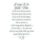 Message en français sur la carte de l’épinglette « Belle-fille ».