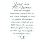 Message en français sur la carte de l’épinglette « Belle-maman ».