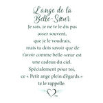Message en français sur la carte de l’épinglette « Belle-sœur ».