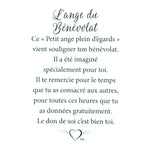 Message en français sur la carte de l’épinglette « Bénévolat ».