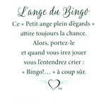 Message en français sur la carte de l’épinglette « Bingo ».