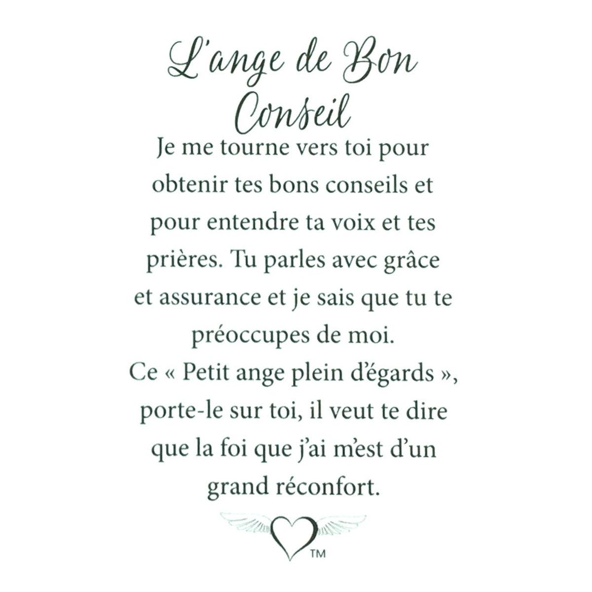 Message en français sur la carte de l’épinglette « Bon conseil ».