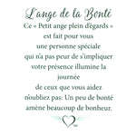 Message en français sur la carte de l’épinglette « Bonté ».