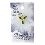 Épinglette « Câlin pour ma fille » sur sa carte de présentation Thoughtful Angels.