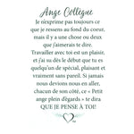 Message en français sur la carte de l’épinglette « Collègue ».