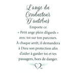 Message en français sur la carte de l’épinglette « Conducteur d’autobus ».