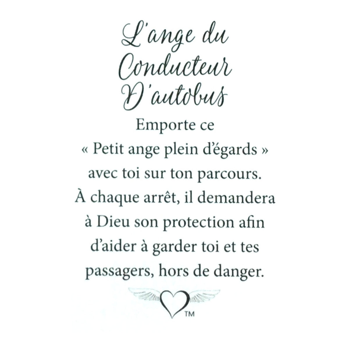 Message en français sur la carte de l’épinglette « Conducteur d’autobus ».