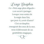 Message en français sur la carte de l’épinglette « Dauphin ».