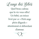 Message en français sur la carte de l’épinglette « Bébés ».