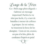 Message en français sur la carte de l’épinglette « Force ».