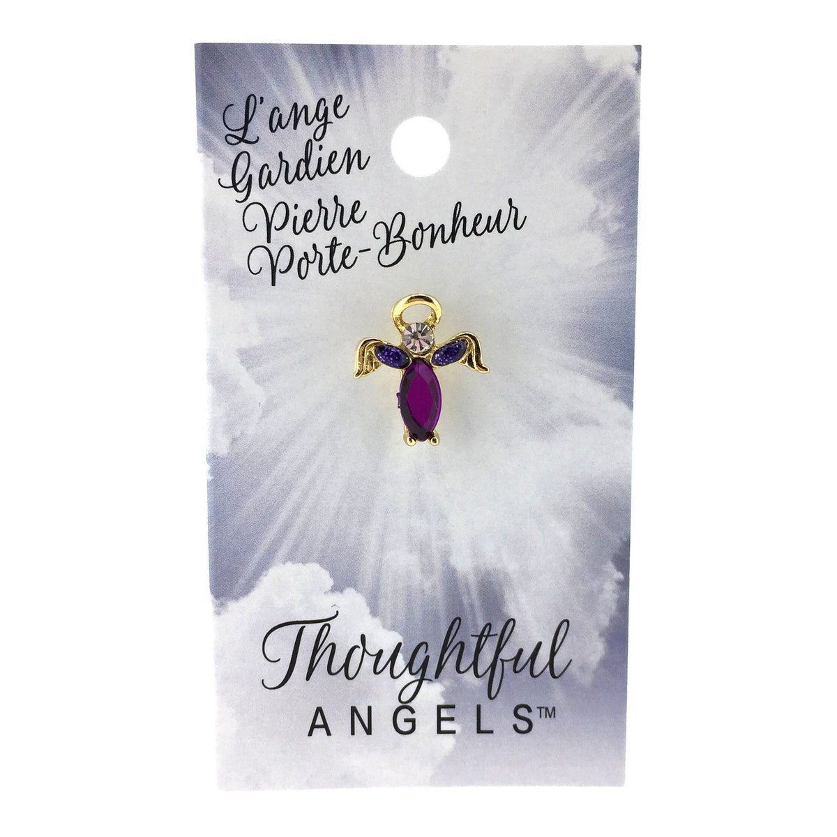 Épinglette « Ange gardien – février » de la collection Thoughtful Angels.