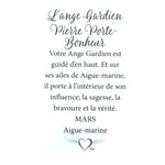 Message en français sur la carte de l’épinglette « Ange gardien – mars ».