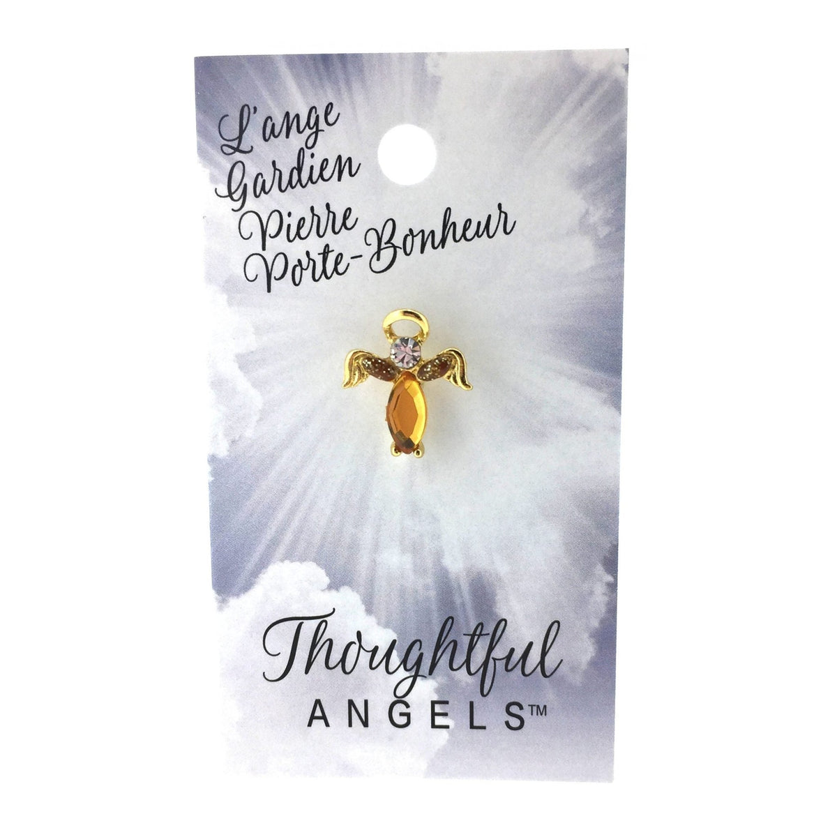 Épinglette « Ange gardien – novembre » de la collection Thoughtful Angels.