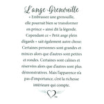 Message en français sur la carte de l’épinglette « Grenouille ».