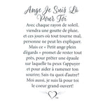 Message en français sur la carte de l’épinglette « Je suis là pour toi ».