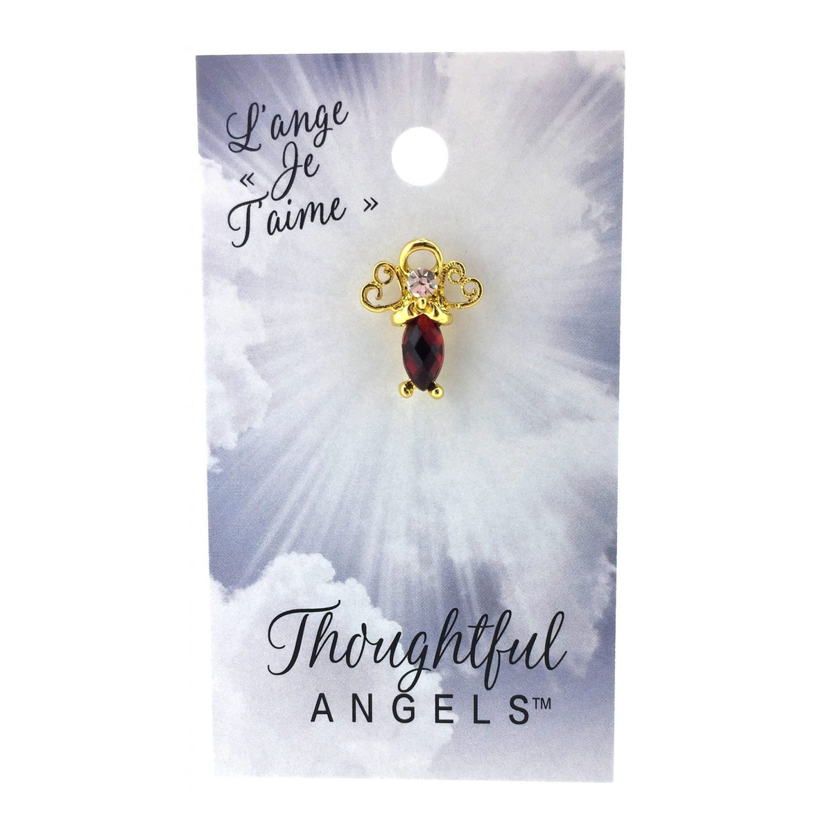 Épinglette « Je t’aime » de la collection Thoughtful Angels.