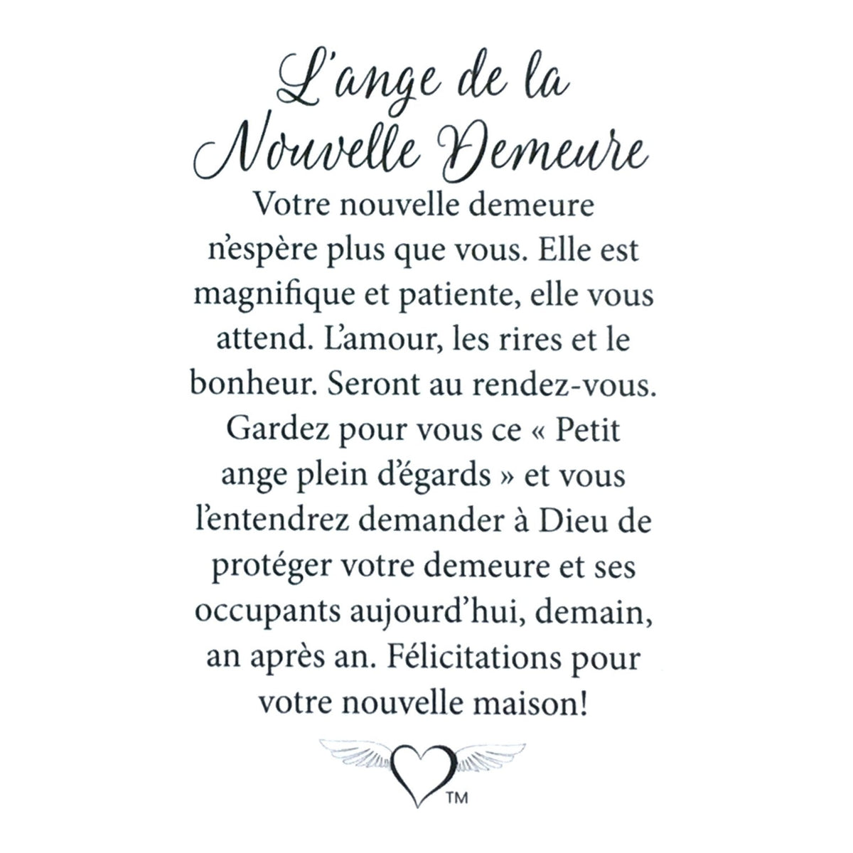 Message en français sur la carte de l’épinglette « Nouvelle demeure ».