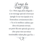 Message en français sur la carte de l’épinglette « Petit-fils ».