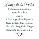 Message en français sur la carte de l’épinglette « Police ».