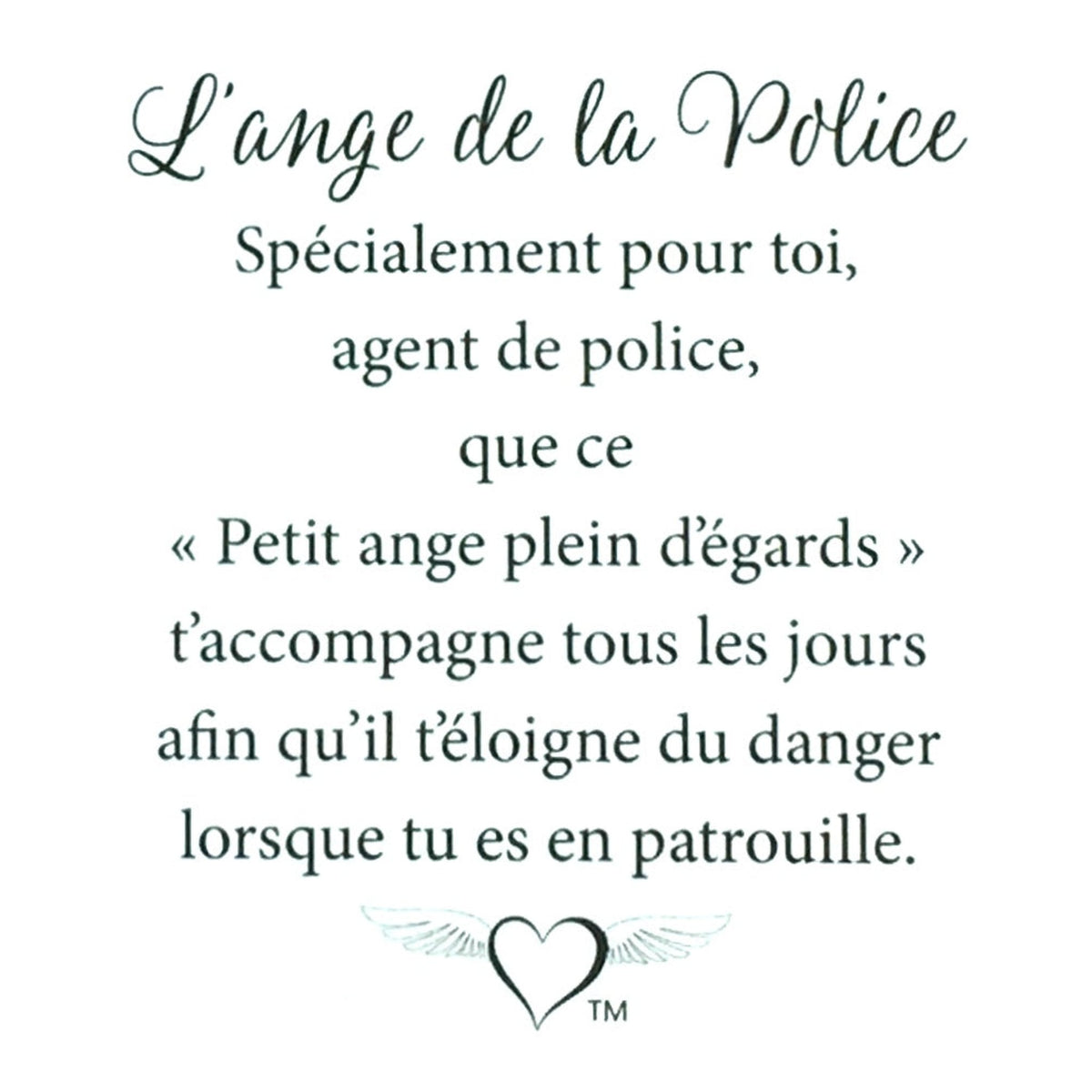 Message en français sur la carte de l’épinglette « Police ».